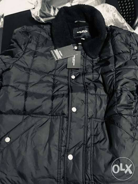 Marc New York by Andrew Marc Mens Brixton Faux Sherpa Lined Box Quilted Jacket