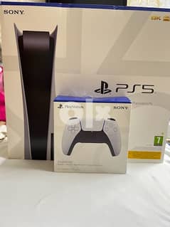 PlayStation 5 Console (Disc Ver) With Extra Wireless Controller Sealed 0