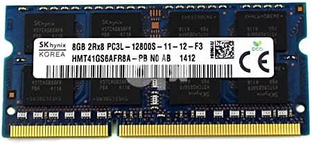 رامة لاب توب 8 جيجا PCL3 12800 DDR3 0
