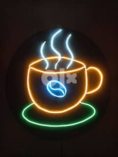 55x55 مقاس neon led coffee ليد نيون على شكل قهوه 0
