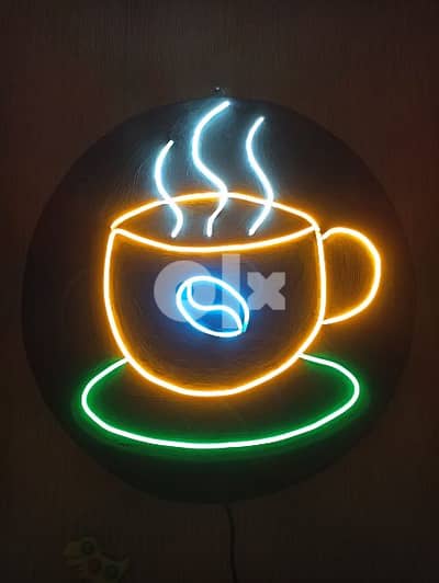 55x55 مقاس neon led coffee ليد نيون على شكل قهوه 1