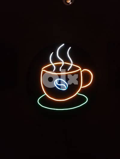 55x55 مقاس neon led coffee ليد نيون على شكل قهوه 2