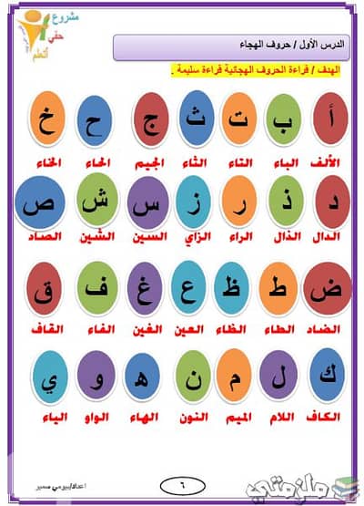 دروس تأسيس لغة عربية وحساب وانجليزي 7