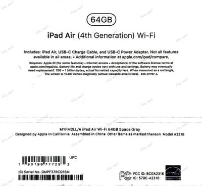 Apple iPad Air, 11 Inches, 64 GB, generation 4+ iPad pen+ cover 7
